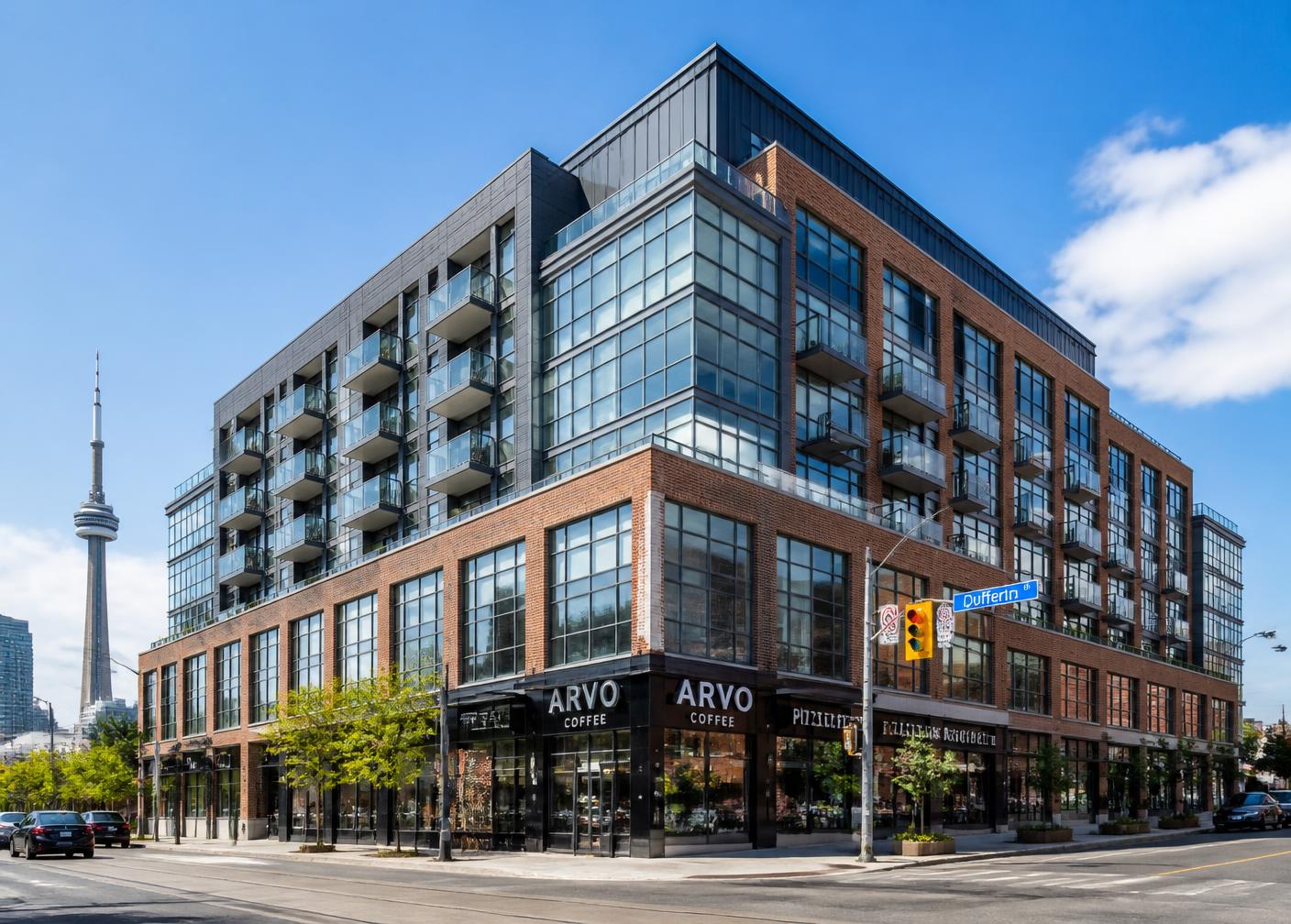 Modern mixed-use commercial building in Toronto
