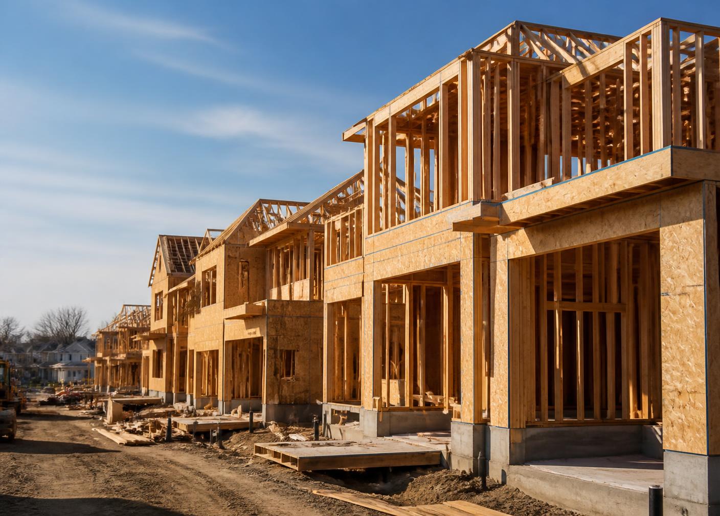 New home construction framing in the Greater Toronto Area